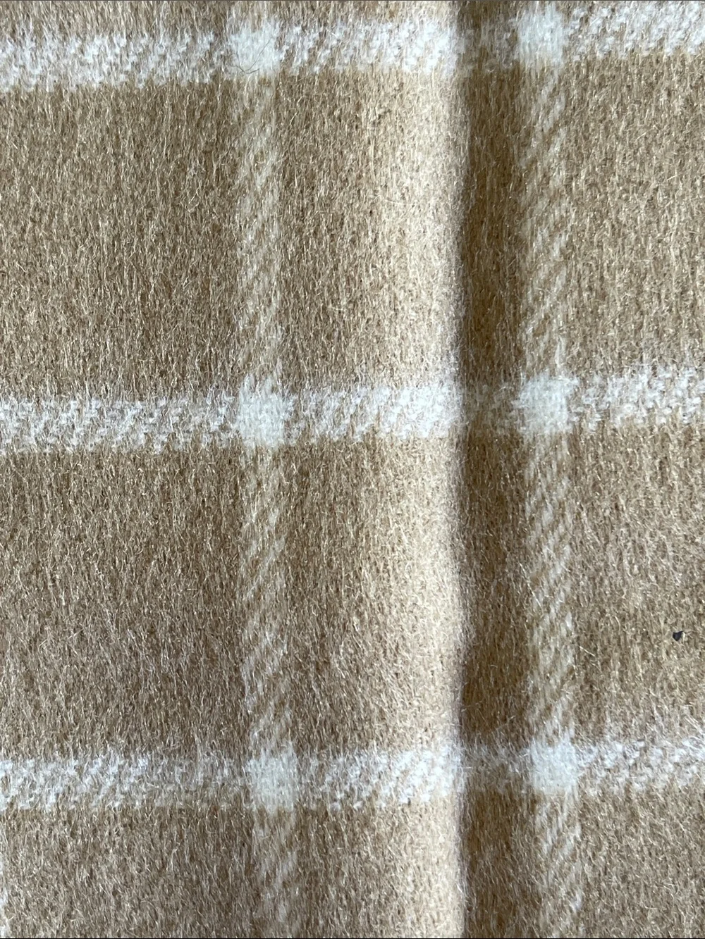 Dior Beige and White Windowpane Scarf vintage Japan